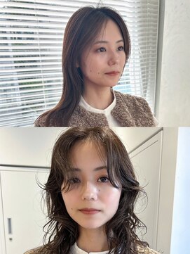 タス(tas) tas似合わせカット before&after 【ロングウルフレイヤー】