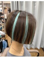 テーラヘアー 幕張本郷店(TELA HAIR)&nbsp;インナー刈り上げボブをチョコミントカラーにしてみた