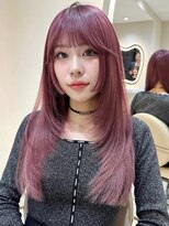 サイン 渋谷(SIGN) 韓国ヘアーハッシュカットレイヤーカットグレージュブリーチ無し