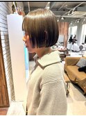 【adept金町店 軽米Style】ミニボブ×オリーブグレージュ