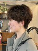 丸みショートパーマ