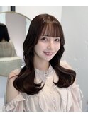 (韓国風/くびれヘア/縮毛矯正/前髪/韓国レイヤー/小顔)