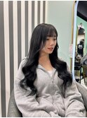 黒髪ロング
