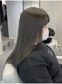 暗めオリーブグレーカラー　トーンダウン　赤み消しカラー