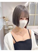ミニボブ×ハイトーングレーカラー