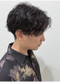 メンズセンターパートパーマツイストパーマスパイラルパーマ