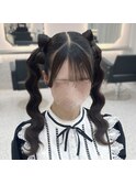 立体リボンツインテール