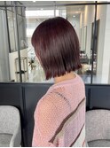 #切りっぱなしボブ #パープルピンク