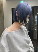 ネイビー/ブルーブラウン/ミニマルボブ