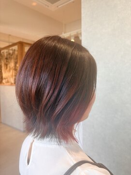 リム(LIM) レイヤーボブ×レッドブラウン