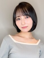 Wiz 吉川店【ウィズ】 髪質改善/ダークブルー/小顔大人ショートボブ/レイヤーボブ/吉川