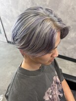 メゾンセブンルックス 宇都宮簗瀬店(Maison 7LOOKS)&nbsp;ホワイトカラー×ラベンダーメッシュ《平畑》
