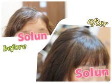 シャイニーソルンの雰囲気（ヘアリセッターとカット、ヘナ染めinサプリでツヤやかに♪）