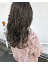 ヘアデザイン ソラ(Sola) ハイライトアッシュベージュ暗髪 無造作セミロング