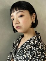【PARK】アッシュブラック×切りっぱなしボブ