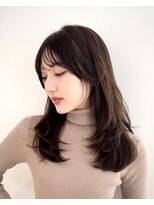 ルル 表参道(lulu.)&nbsp;メルティカラー ネビージュ チェリーブラウン ミニウルフ