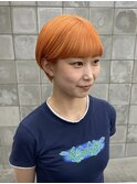 オレンジカラー 暖色カラー ハイトーンカラー ブリーチカラー