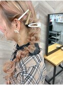 サイド編みおろし