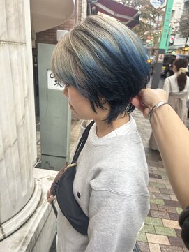 スタンド バイ ヘアー アンド コーヒー 恵比寿(STAND By HAIR ＆ Coffee) ウルフショート×裾カラー