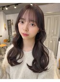 小顔ヘアシースルーバングサイドバング顔周りカット