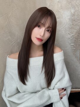 アフロート ルヴア(AFLOAT RUVUA) 20代30代大人かわいいセミロングヘア★グレージュ