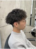 刈り上げマッシュ×ソフトツイストパーマ