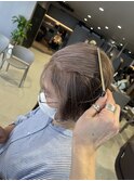 【脱白髪染め】ファッションカラーでミルクティー