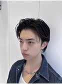 アップバングミディアムショート