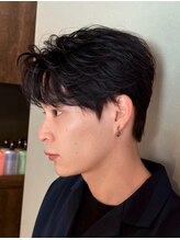 メンズココ メンズパーマ 韓国ヘア 日本橋店(MENS COCO) フェザーパーマメンズセンターパート