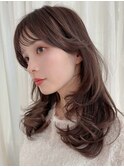 小顔ヘア顔周りカットレイヤーカットシースルーバング