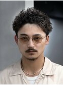 渋谷スパイキーパーマルーズパーマメンズカット社会人ヘア30代