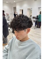 ロンド ラマ 岐阜(Lond bla-ma) ショートマッシュ×波巻きスパイラル【Lond伊藤メンズ】