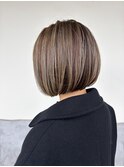 白髪ぼかしボブ