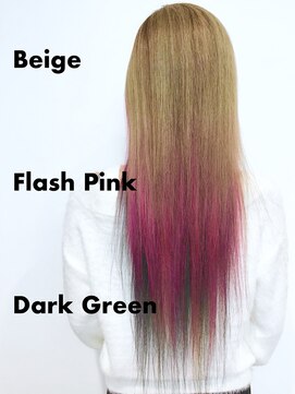 ヴォージュアーム(VOGES ame) 【VOGES】ベージュ+フラッシュピンク+ダークグリーン