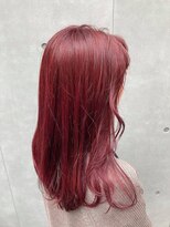 アリーズ シブヤ(ALLYS shibuya)&nbsp;チェリーレッド  暖色系カラー ピンクブラウン ロングボブ