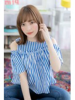 ミック ヘアアンドメイク アップ 駒込店(miq Hair&Make up)&nbsp;シースルーバング☆大人ガーリー外ハネミディ