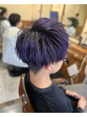 束感マッシュ×パープルカラー
