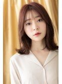 くせ毛風顔周りレイヤー外ハネミディアムTb2越谷20代30代40代