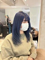 ヘアサロン ガリカ 表参道(hair salon Gallica) 【miko】韓国風ネイビーブルー/艶髪寒色カラー/ブルーアッシュ