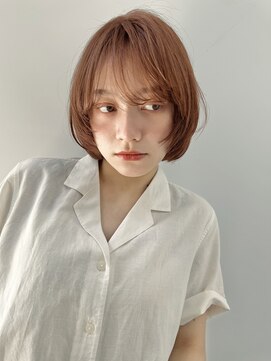 ミィ 表参道(mee.) 黒髪/グレーベージュ/レイヤーロング/前髪パーマ/表参道