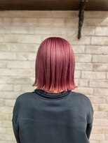 クロエバイラヴィズム 長岡旭岡店(CLOE) 切りっぱなしボブ×ピンク