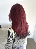 20代/30代/チェリーレッド/裾カラー/冬カラー