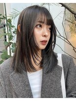 ノラギンザユー(NORA GINZA/U)&nbsp;顔まわりカットレイヤーカットレイヤーボブオリーブベージュ