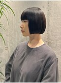 DaVin中目黒　黒髪ショートボブ　ワイドバング