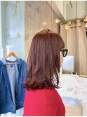 pink beige×layer cut