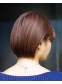 切りっぱなしボブ/ミニボブ/ショートボブ/透明感カラー/ブリーチ