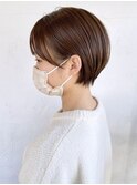 ショート美髪顔周りレイヤーグレージュくびれヘア_ba371851