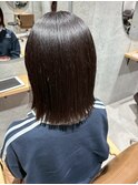 切りっぱなしボブ＋グレーカラー♪