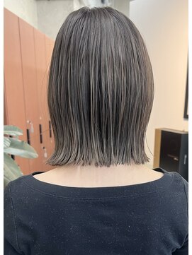 ノード(NODE) 栄ハイライト透明感耳掛けボブスタイル