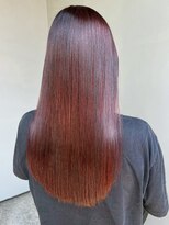 ナカオコアフュール(NAKAO COIFFURE)&nbsp;レッドブラウン 髪質改善 ストレートヘア 艶カラー ロング